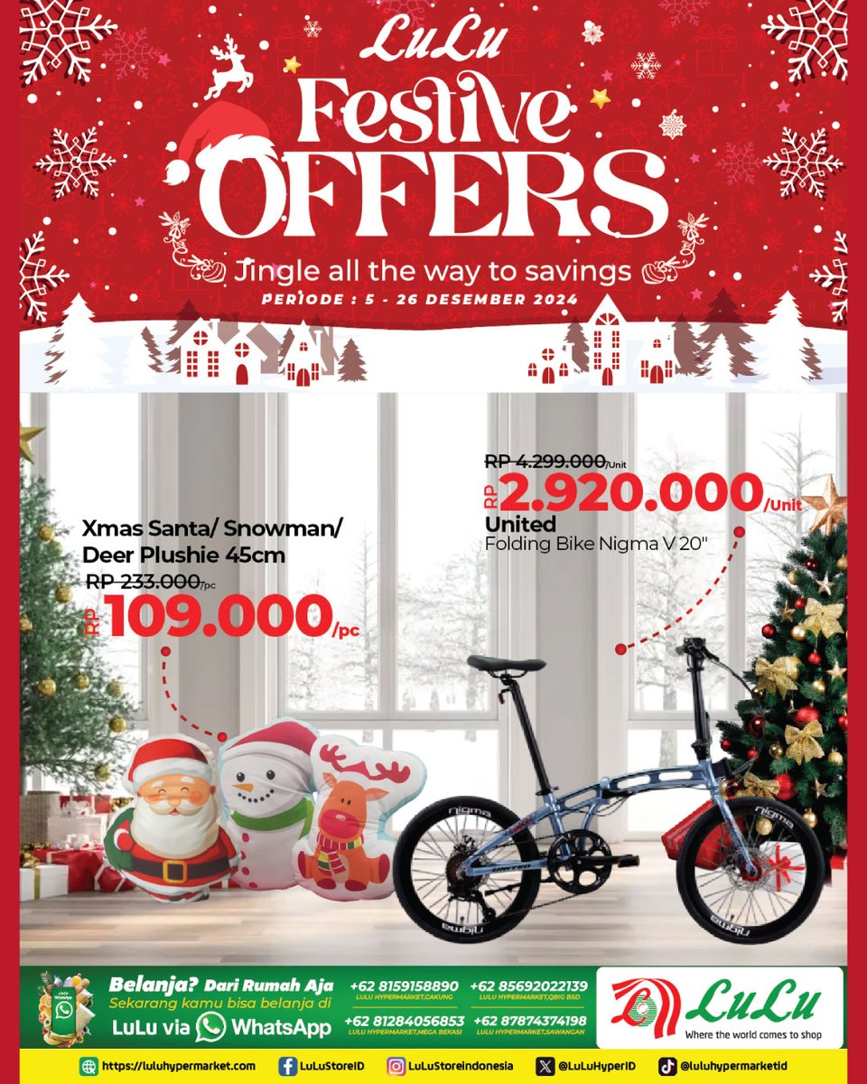 LuLuHyperID's tweet photo. Temukan katalog terbaru kami bertema Christmas &amp; New Year! Dari dekorasi Natal yang memukau hingga kebutuhan perayaan Tahun Baru yang seru, semuanya ada di sini! https://t.co/FxN7NARYr5