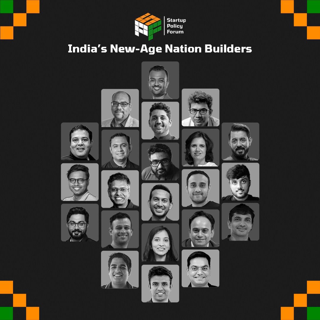 Introducing Startup Policy Forum (SPF), an alliance to fuel India’s new economy. 

It’s a massive privilege to bring together these incredible founders and nation-builders.

#Startups4Bharat