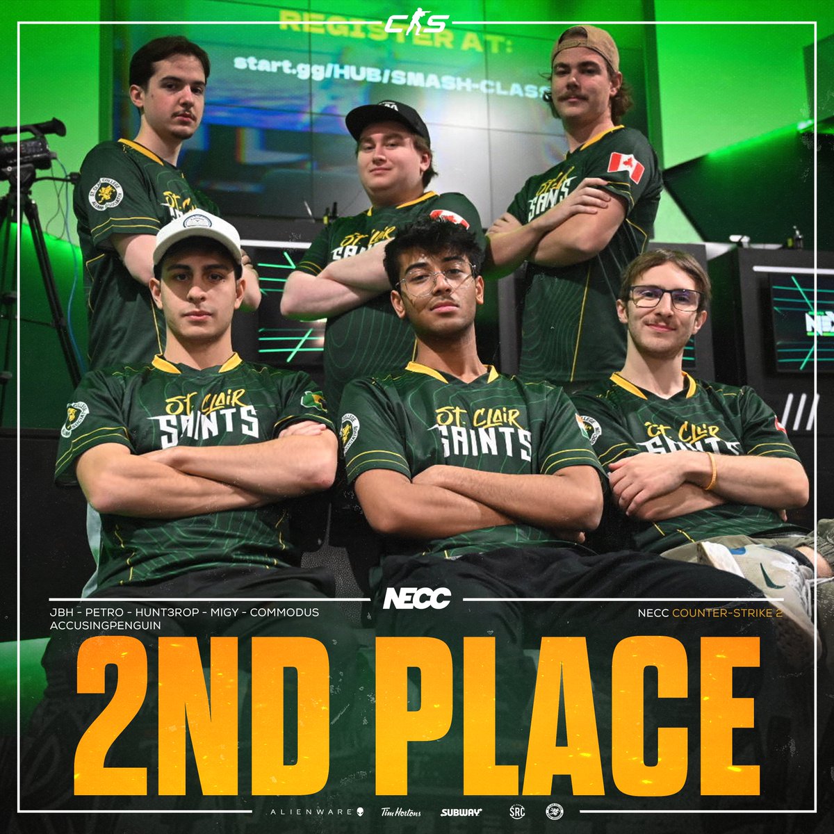 We fall to the Bisons to finish 2nd in the NECC Grand Finals.

GGs 🤝

#SaintsCS