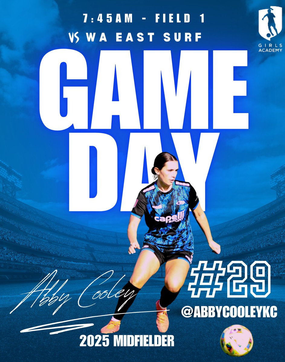 Abby Cooley (@abbycooleykc) on Twitter photo Starting early! <a href="/GAcademyLeague/">Girls Academy</a> Winter Showcase
🗓️Thursday, December 5 @ 7:45am
🆚<a href="/WESurfSC/">WE Surf SC</a>
📌SilverLakes Sports Complex - Field 1
2025 Uncommitted Midfielder - Jersey #29
<a href="/ksrushga0607/">Kansas Rush GA 06/07</a> <a href="/KSRGirlsAcademy/">Kansas Rush Girls Academy</a> <a href="/ImYouthSoccer/">ECNL/GA/Recruiting/College Soccer</a> <a href="/ImCollegeSoccer/">College Soccer Truth ™</a> <a href="/imwomenssoccer/">Scout Her Soccer</a> <a href="/KS_RushSoccer/">Kansas Rush Soccer Club</a> <a href="/PrepSoccer/">Prep Soccer ⚽️</a> Starting early! <a href="/GAcademyLeague/">Girls Academy</a> Winter Showcase
🗓️Thursday, December 5 @ 7:45am
🆚<a href="/WESurfSC/">WE Surf SC</a>
📌SilverLakes Sports Complex - Field 1
2025 Uncommitted Midfielder - Jersey #29
<a href="/ksrushga0607/">Kansas Rush GA 06/07</a> <a href="/KSRGirlsAcademy/">Kansas Rush Girls Academy</a> <a href="/ImYouthSoccer/">ECNL/GA/Recruiting/College Soccer</a> <a href="/ImCollegeSoccer/">College Soccer Truth ™</a> <a href="/imwomenssoccer/">Scout Her Soccer</a> <a href="/KS_RushSoccer/">Kansas Rush Soccer Club</a> <a href="/PrepSoccer/">Prep Soccer ⚽️</a>