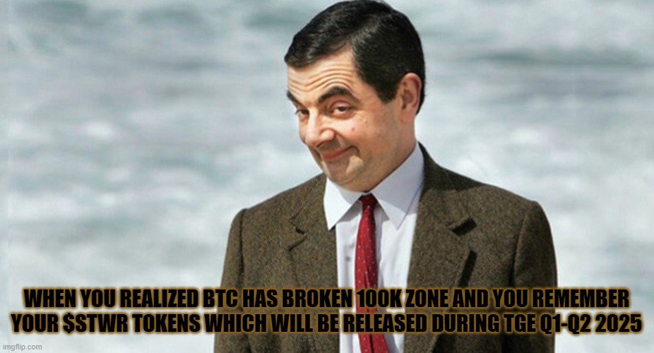 eddiecrypt1's tweet photo. As the bull run kicks off with BTC breaking the $100k region, the focus is on stacking up more $STWR for the long run. 🚀
#Swisstronik
#STWR https://t.co/XqP08UOsqF