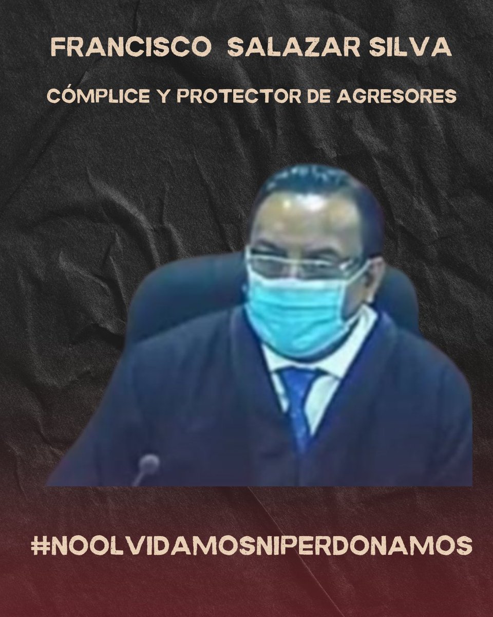 NosotrasTOD's tweet photo. El Juez Francisco Salazar Silva absolvió a Diego "N" esta tarde.
Siendo así, cómplice de la impunidad de este país
#NosotrasTOD #DiegoN #DiegoNLibreNo #LeyOlimpia https://t.co/LPPZTPidNs