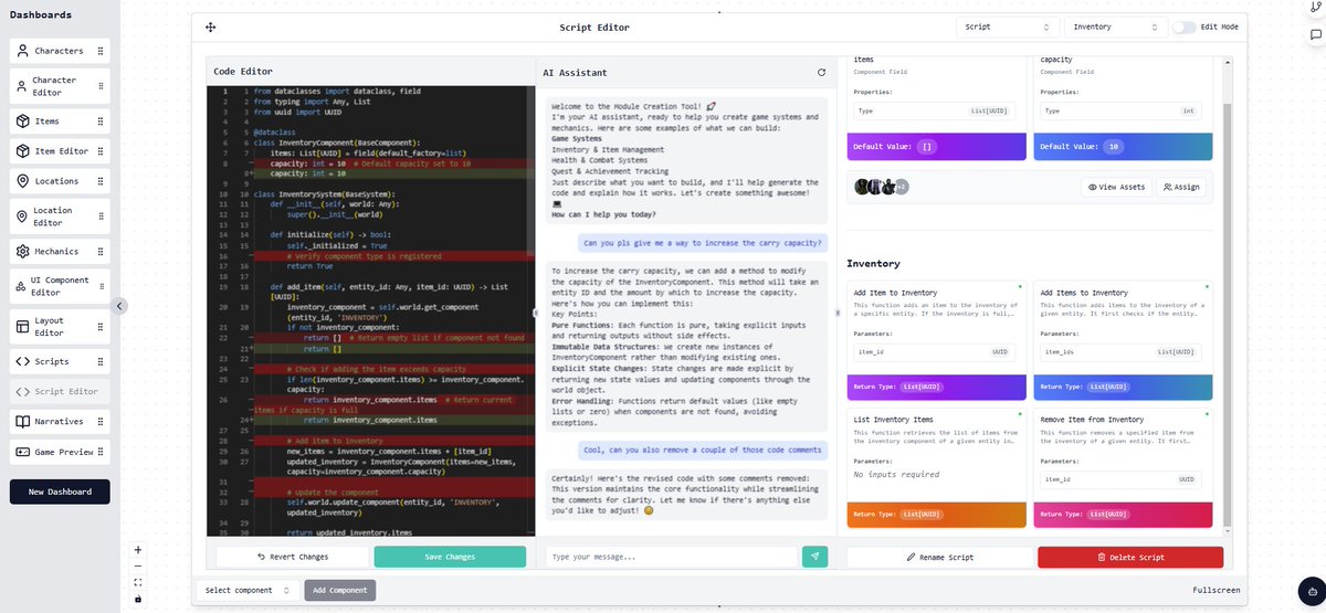 Day 2: Tempest AI BIP 

Script generation requires a fair amount of rework to get it production ready, today I added a couple of optimisations, and built a script Diff system. 

My thoughts are that it will be useful for creators with some understanding of code, and it also will
