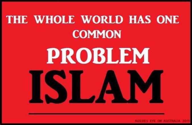 Pharquenauld's tweet photo. @harmon_bre34732 @real_eire Islam is a sick cult dedicated to destroying all other believers. Muslims are sub human. https://t.co/Rbx6j7bHMF