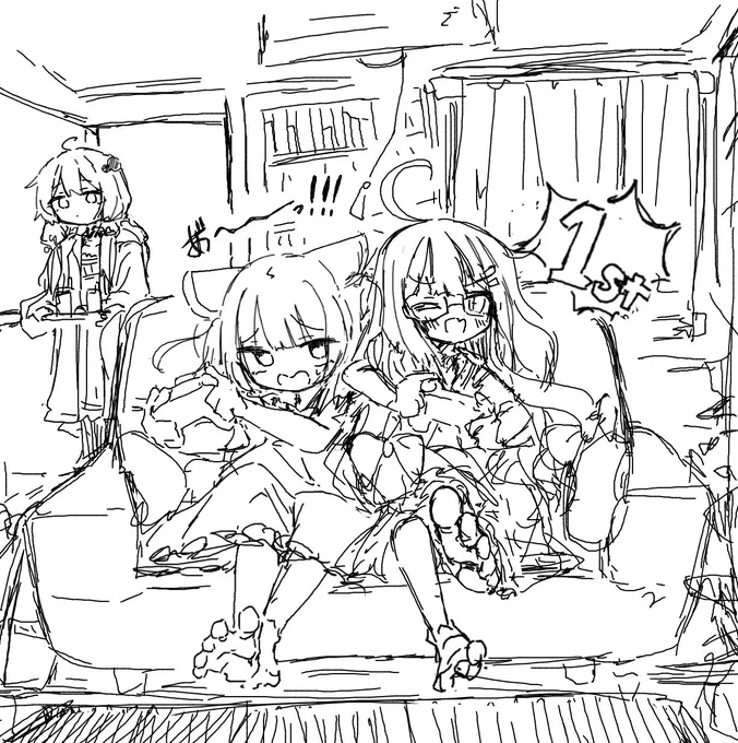 ひとりで絵チャしてました🫠
 #ウナきり 