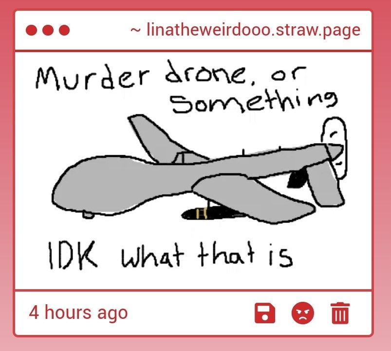 LinaTheWeirdooo's tweet photo. Biblically accurate murder drones 🙏🙏 https://t.co/rE6l3IqZV7