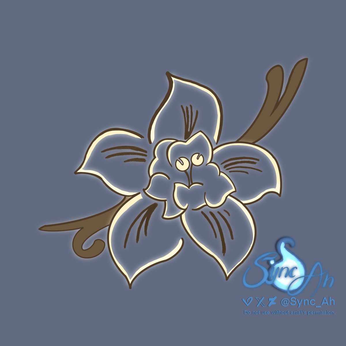 Sync_Ah's tweet photo. Here is my entry for #ProjectVnilla’s logo design! I don’t draw logos often but I figured it wouldn’t hurt to give this a shot! First picture is logo while second is the brand mark. To incorporate the name, I used a vanilla spice flower as the concept and stayed to 4 color choices ^^
#SyncArticity #Ahrtist