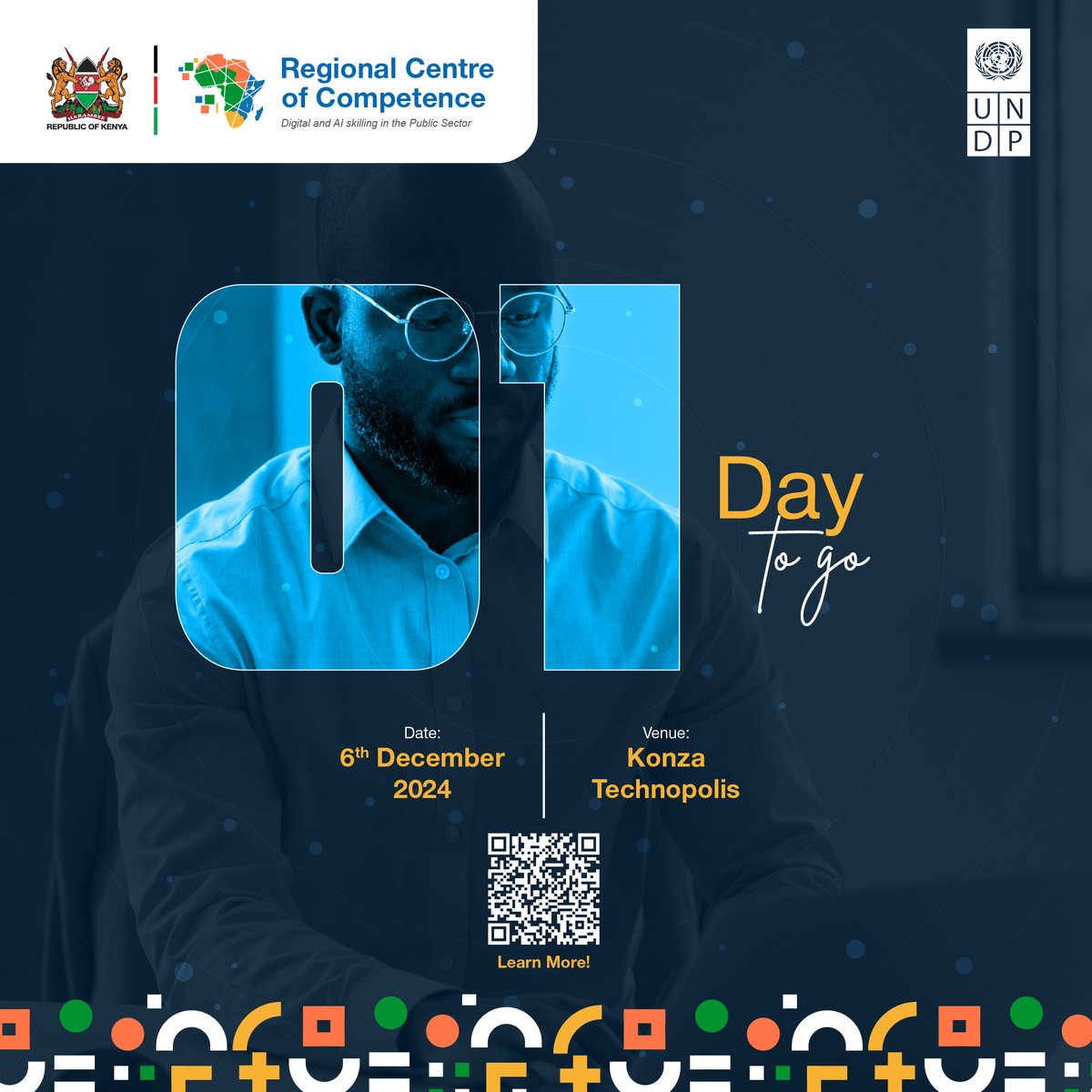 UNDPKenya's tweet photo. 1 Day to Launch!!
The #AfricaCentreofCompetence for AI and Digital Skilling launches tomorrow at Konza Technopolis, Kenya!
Watch live: Zoom Registration Link: https://t.co/f23dL7yMcA
Youtube Link: https://t.co/xTwxLHVRjt https://t.co/kZDl6XJtKf