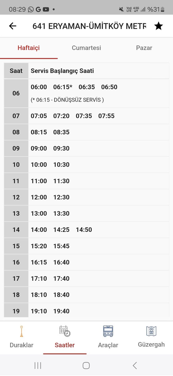 641 Eryaman-Ümitköy seferi için kalkış saati 08.15 gözüküyor ama araç hareket etmiyor. İnsanlar bu saatler doğrultusunda planlar yapıyor. Son zamanlarda Ankara ulaşım yönünden iğrenç durumda herhangi bir sorumlu bu konun farkında mı? <a href="/mansuryavas06/">Mansur Yavaş</a> <a href="/ankarabbld/">Ankara Büyükşehir</a> <a href="/egobilgi/">EGO Genel Müdürlüğü</a>
