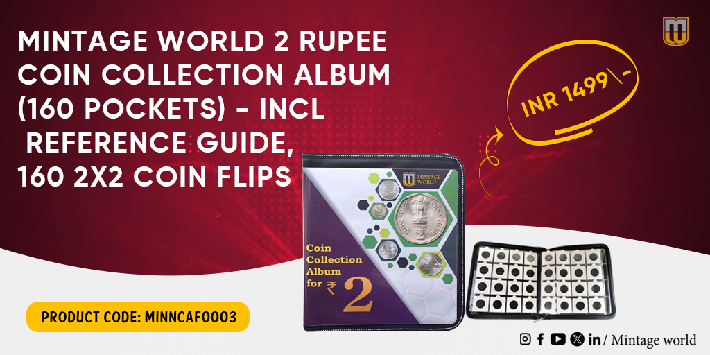 MintageWorld's tweet photo. Keep all of your Rs 2 coins in the @mintageworld coin collection album. The album can hold 160 coins and includes a reference guide for 2 Rupee coins.
Product Code: MINNCAF0003
Buy now: https://t.co/kXsCBKz4q7
#mintageworld #coin #numismatics #money #rupee #product https://t.co/5qDxKkSE7U