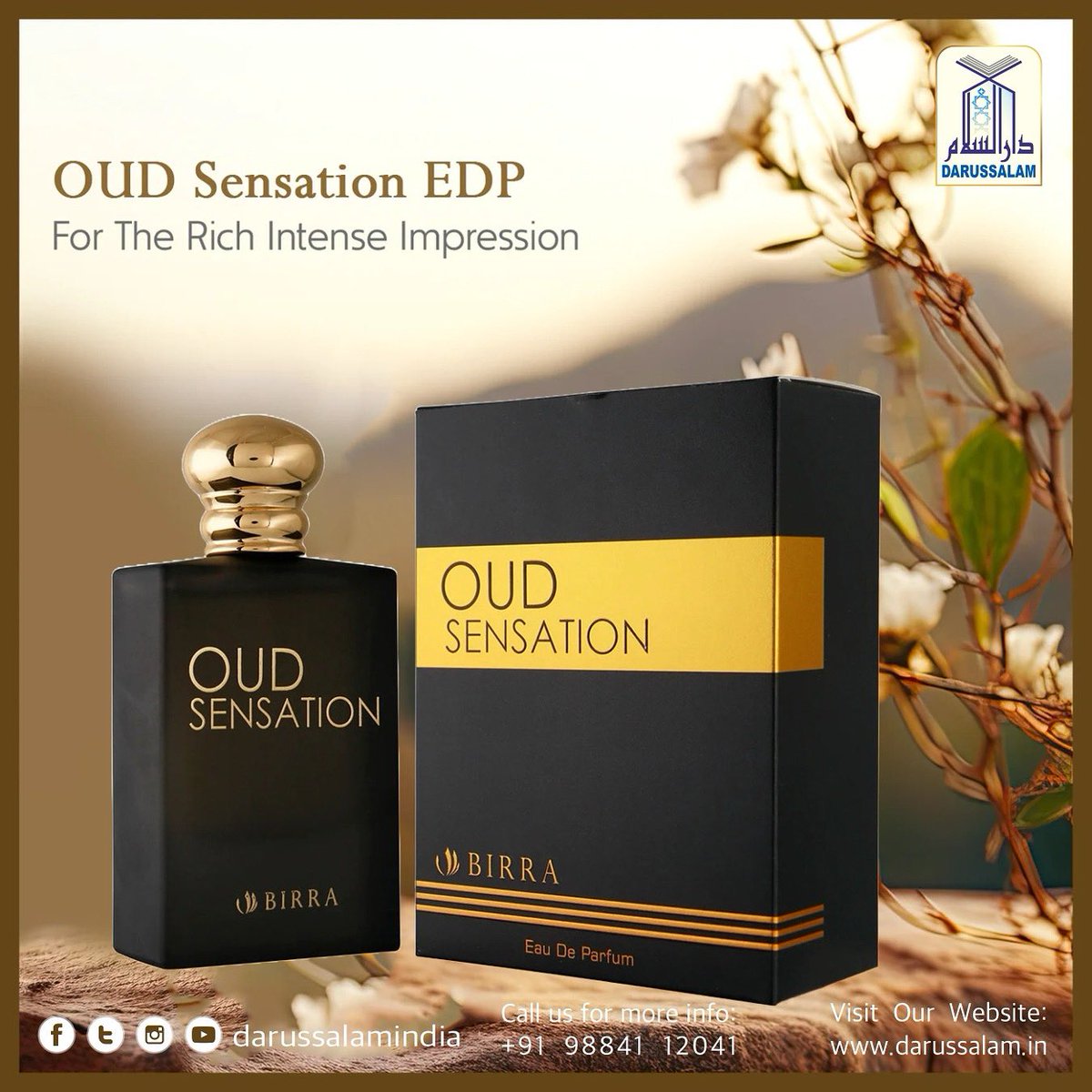 Darussalamindia's tweet photo. Oud Sensation EDP 50ml- Premium Perfume
Order Here: https://t.co/FfShRxdMPg
Price: ₹. 2,350/-
Call / WhatsApp: +91 98841 12041
#oudsensation #royalperfumes #oudblend #oudperfumes #smoky #woody #strong #longlasting #instaperfumes #darussalamindia https://t.co/CbFt2iOd0y