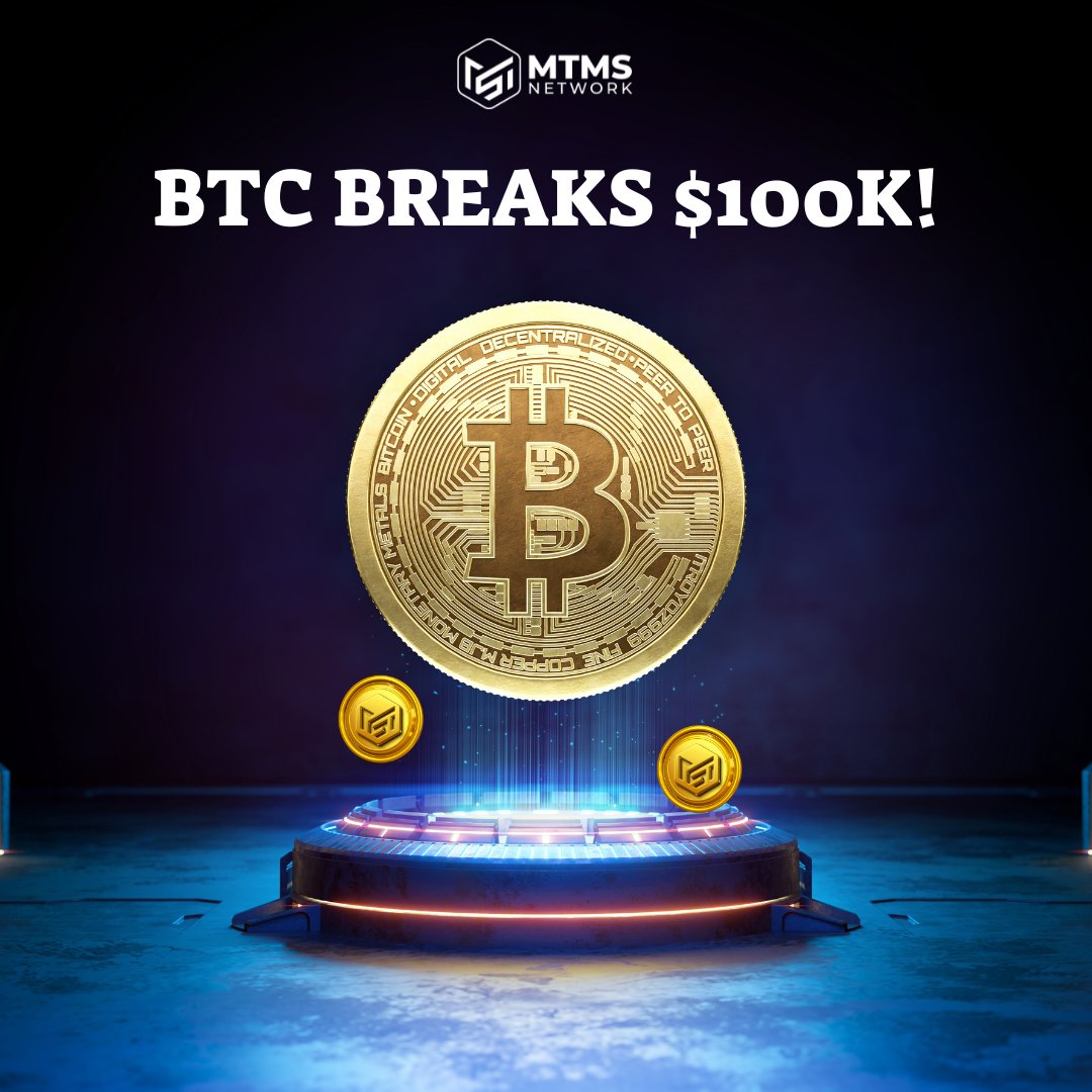 🌟 BTC Breaks $100K! 🌟 <a href="/QuantixCapital/">Quantix Capital</a> 

The crypto market is booming, and this milestone marks the dawn of a bright future ahead! 

🚀 You're still early to the game with $MTMS, where opportunities are limitless. 
Let’s ride the wave together into a prosperous tomorrow! 🌐💎