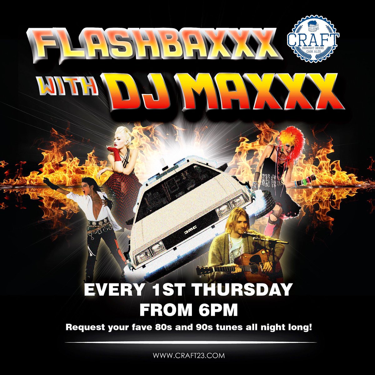 djmaxxx808's tweet photo. Tonight we go back! Flashbaxxx!
All 80s All 90s All night!
(And now it’s December so get your fave 80s &amp; 90s holiday requests in as well)
Only at @craftbkk23 https://t.co/FlBg6IYQXu