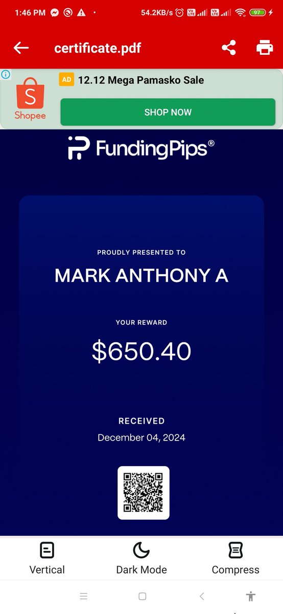 AnthonyAbogado's tweet photo. thank you @fundingpips @Khldfx 
0 denial is real https://t.co/GQJ2IOwZus