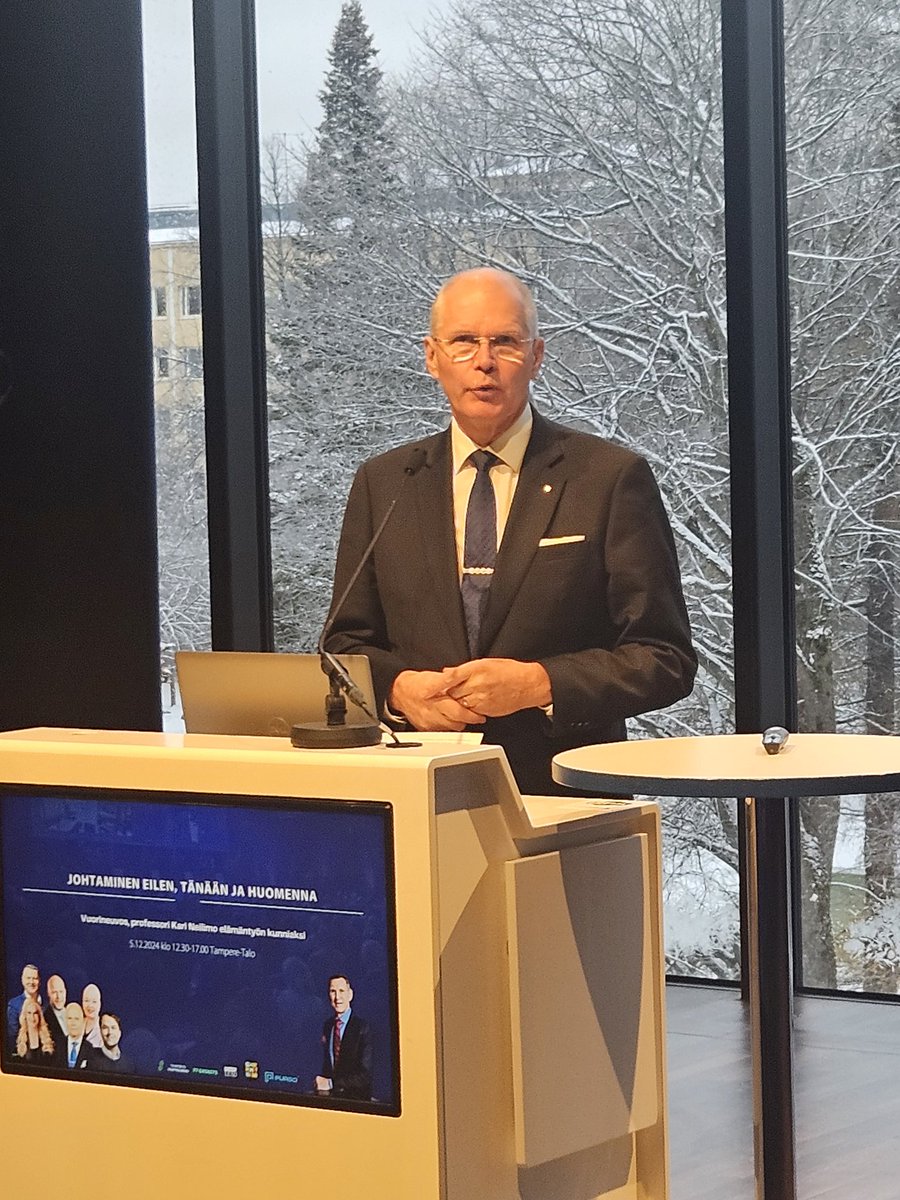 antti2603's tweet photo. Kansanedustaja, evp kenraali @CharlesLindberg Vuorineuvos Kari Neilimon juhlaseminaarin avauspuheenvuoro. @sryhma @k2tre @sarkanniemi #TTGasket #Purso #Deeplead https://t.co/ayFdf6bhxH