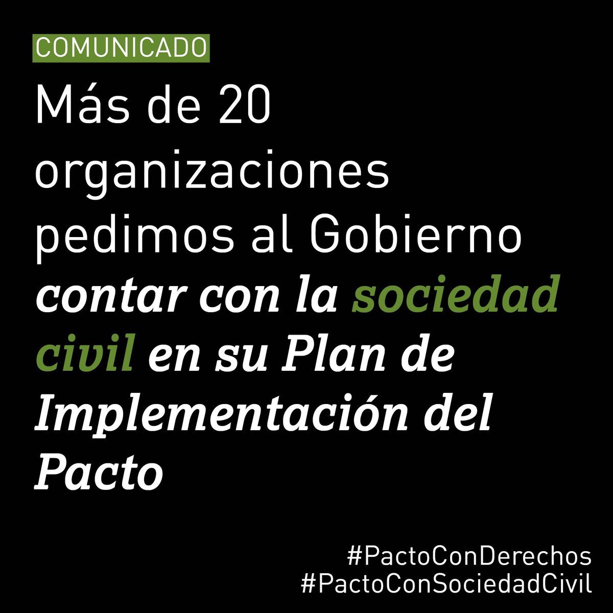 OxfamIntermon's tweet photo. 📢COMUNICADO: Más de 20 organizaciones pedimos al Gobierno que cuente con la sociedad civil en los Planes de Implementación del Pacto de Migración y Asilo, tal y como se comprometió hace dos meses.

‼️ No hay #PactoConDerechos sin #PactoConSociedadCivil

https://t.co/1gfxM1rrr9 https://t.co/DbMKL6x8g3
