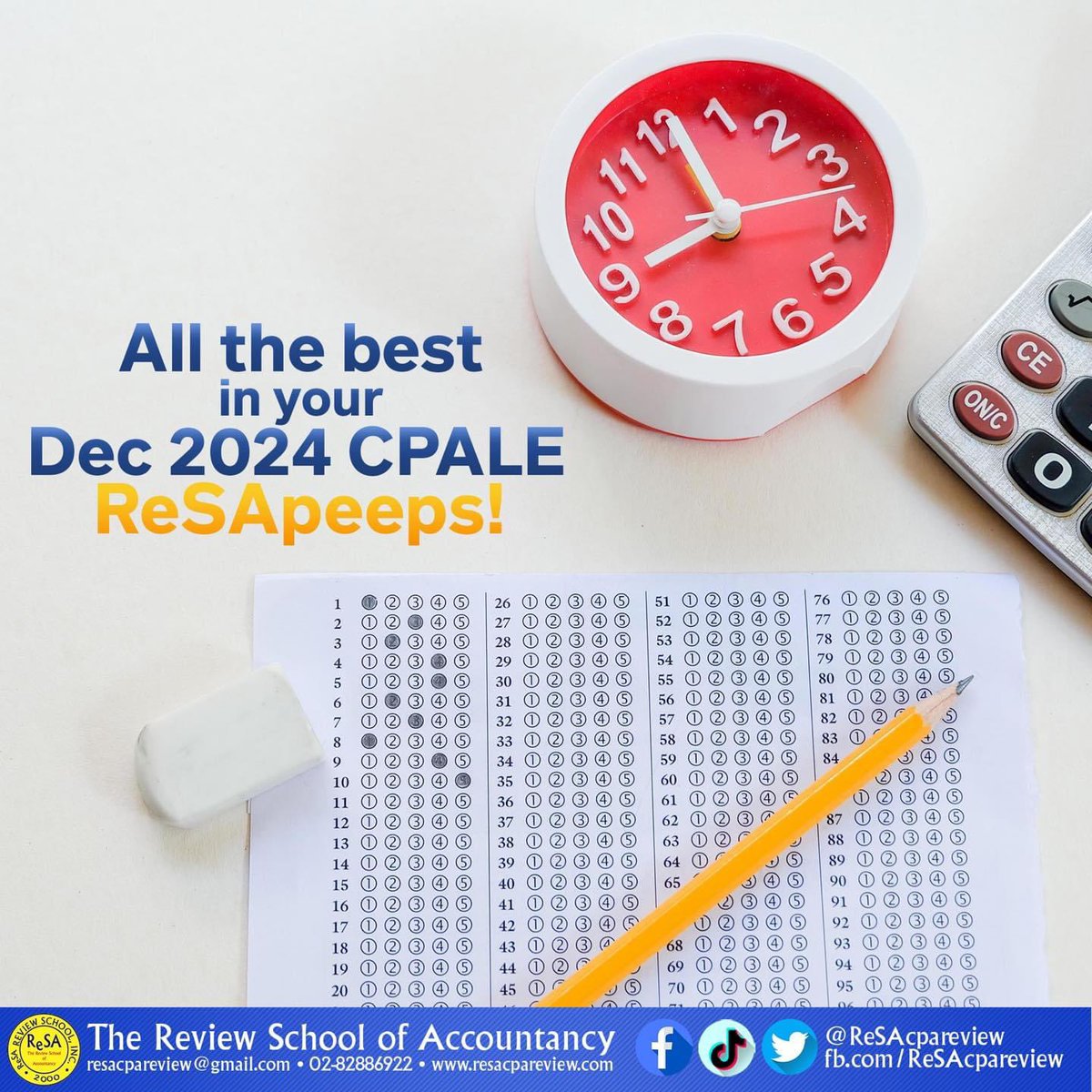 ReSAcpareview's tweet photo. The CPALE may have been postponed, but there is no stopping you now. You have worked hard for this moment, and it has finally come. Laban lang, ReSApeeps! 💙💛 https://t.co/KrRg3zixYG