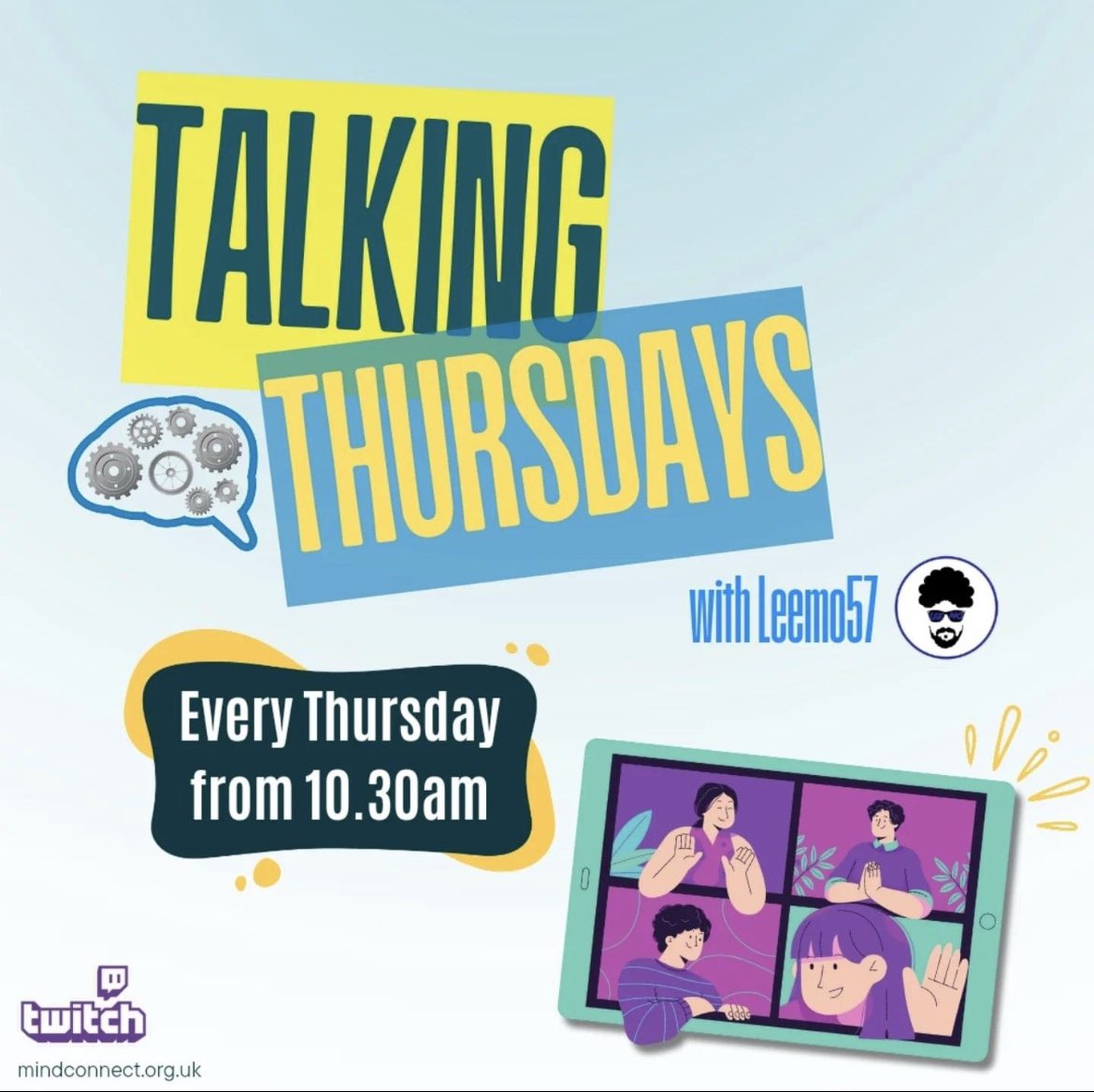 LIVE  
Talking Thursdays. We play, we laugh. We talk. Brought to you by <a href="/MindConnect_MH/">Mind Connect Mental Health CIC</a> 

#MentalHealth #MentalHealthAwareness #itsgoodtotalk #itsoktonotbeok