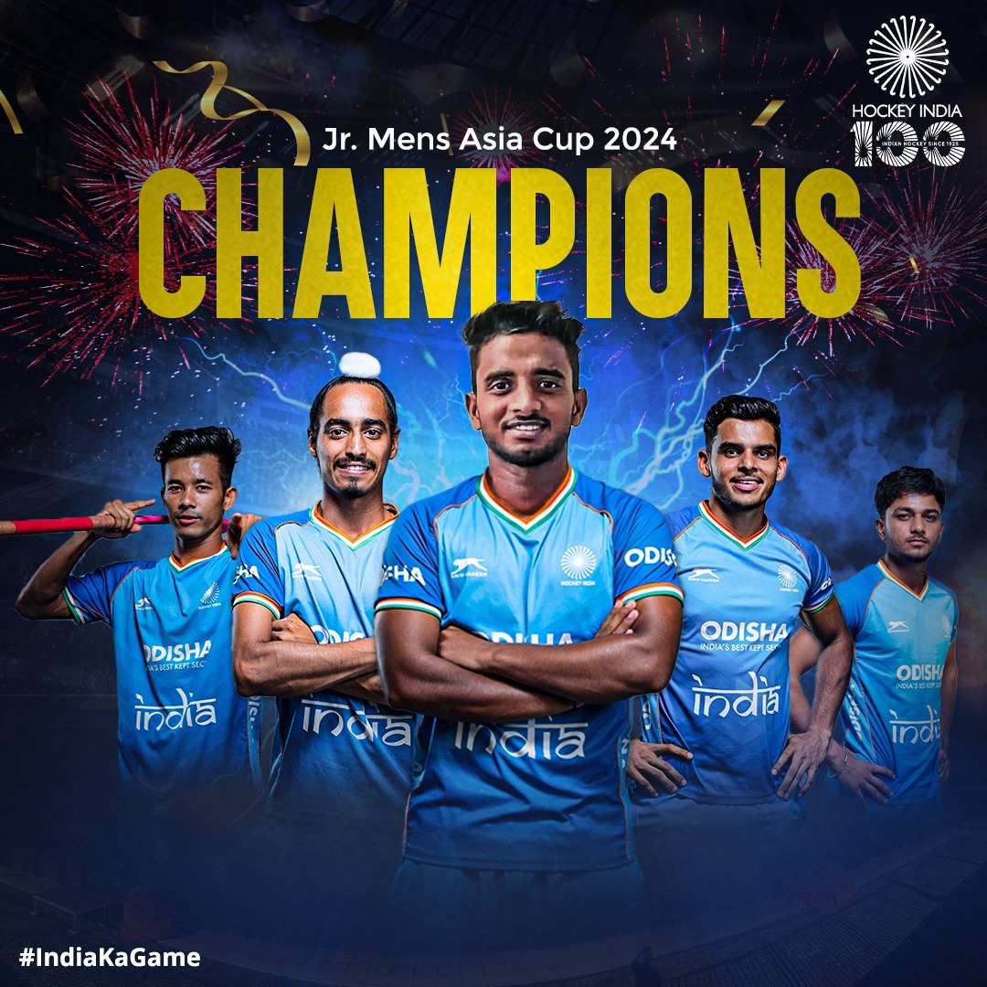 DrAntulTeotia's tweet photo. चक दे इंडिया 🏑🇮🇳

भारतीय जूनियर हॉकी टीम को लगातार तीसरी बार जूनियर एशिया कप का खिताब जीतने पर हार्दिक बधाई। 

सभी खिलाड़ियों ने देशवासियों को गौरवान्वित किया है। सभी युवा खिलाड़ियों का अभिनंदन एवं उज्ज्वल भविष्य के लिए ढेरों शुभकामनायें।

#HockeyIndia https://t.co/OLITdYu6EM