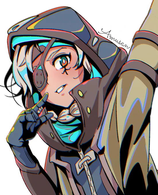 アイコン描かせて頂きました。オーバーウォッチのアナ・アマリさんです 