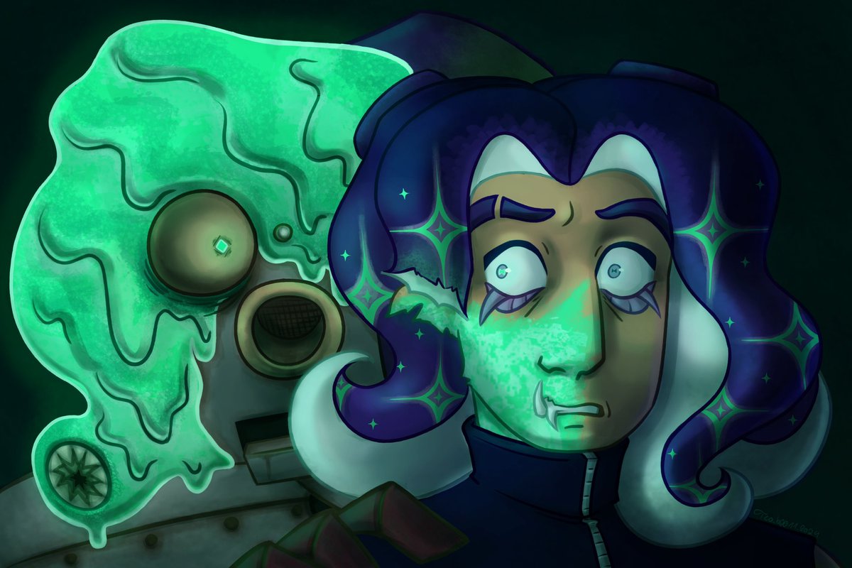 The Devil on your shoulder.

#Splatoon3 #splatoonart #agent8 #octoling