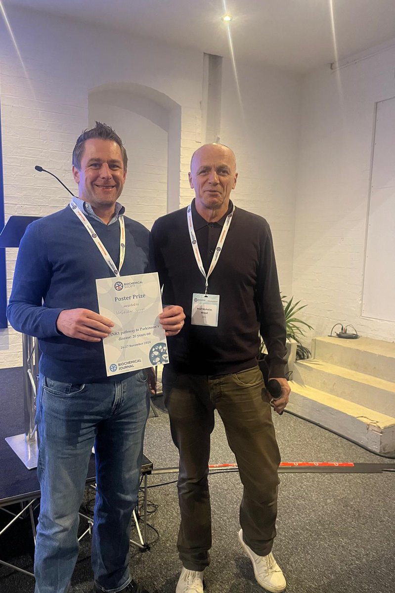 BiochemSoc's tweet photo. We hope everyone enjoyed PINK1 pathway to Parkinson's disease last week! Commemorating 20 years of research, a special congratulations go to Ioanna, Nafizul and Wolfdieter who all won poster prizes.
@biochem_journal https://t.co/rTVcCpn7Px