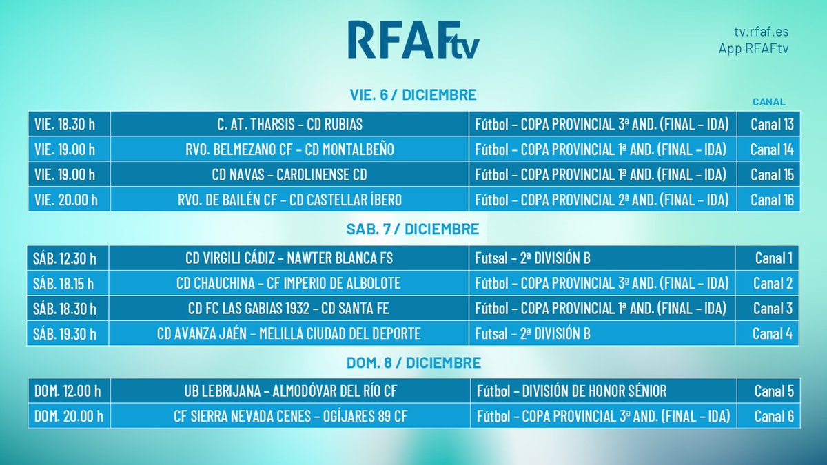 🚨 Nos detiene la Policía por 𝙖𝙡𝙩𝙚𝙧𝙖𝙧 𝙚𝙡 𝙊𝙍𝘿𝙀𝙉 en el PUENTE

🏆 Copa Andalucía - Finales de Ida - 🥅 Futsal
🧭 Fase Provincial ➕ Liga Fútbol y Futsal 
⚽️ 22 PARTIDAZOS  
🗓️ Del 6 al 8 de diciembre

⚔️ #CDApedem <a href="/CDAlcazar1926/">Club Deportivo Alcázar</a> <a href="/Candor_CF/">Candor Club Fútbol</a> #CDBanús <a href="/CDCantillana/">Club Deportivo Cantillana</a>