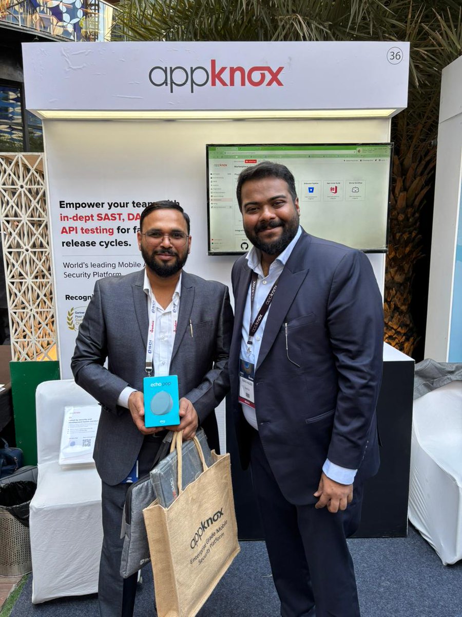 <a href="/appknox/">Appknox</a> is live at #AISS2024! 
Catch live demos at booth number - 36 and get a chance to win an Amazon Echo pop at the raffle.

🕔 Today at 5 pm
🕐 Tomorrow from 1 pm to 5 pm

Please stop by for more raffles, live demos &amp; mobile app security insights.
<a href="/DSCI_Connect/">DSCI</a>