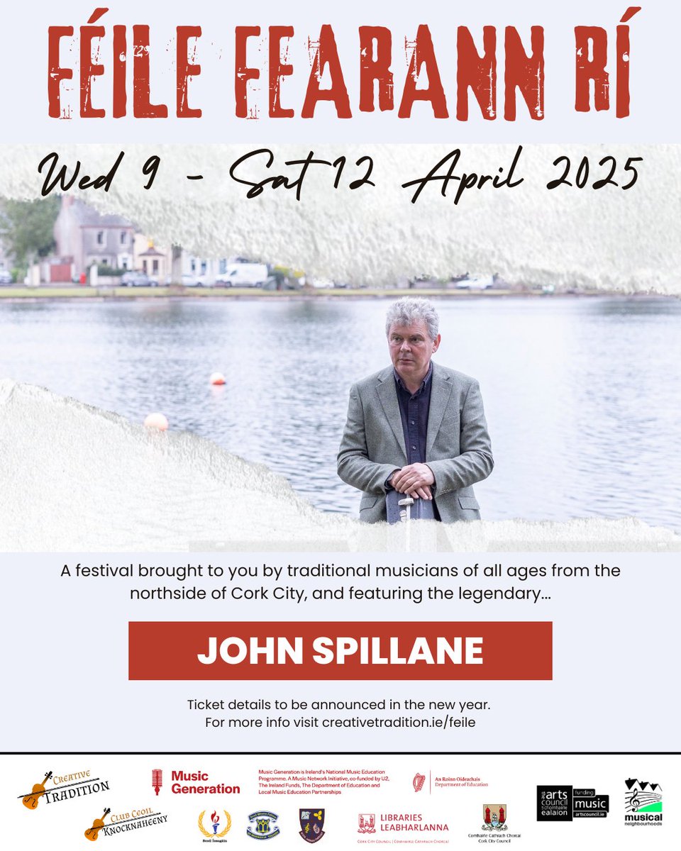 Creative Tradition (@creativetradit1) on Twitter photo 🎉 Exciting news! The 3rd annual Féile Fearann Rí returns April 9–12, 2025!
This year’s special guest: Cork legend & singer-songwriter <a href="/JohnSpillane_/">John Spillane</a> ! 🎶
Full programme & tickets drop in the new year, so mark your calendars! 🗓️ 🎉 Exciting news! The 3rd annual Féile Fearann Rí returns April 9–12, 2025!
This year’s special guest: Cork legend & singer-songwriter <a href="/JohnSpillane_/">John Spillane</a> ! 🎶
Full programme & tickets drop in the new year, so mark your calendars! 🗓️