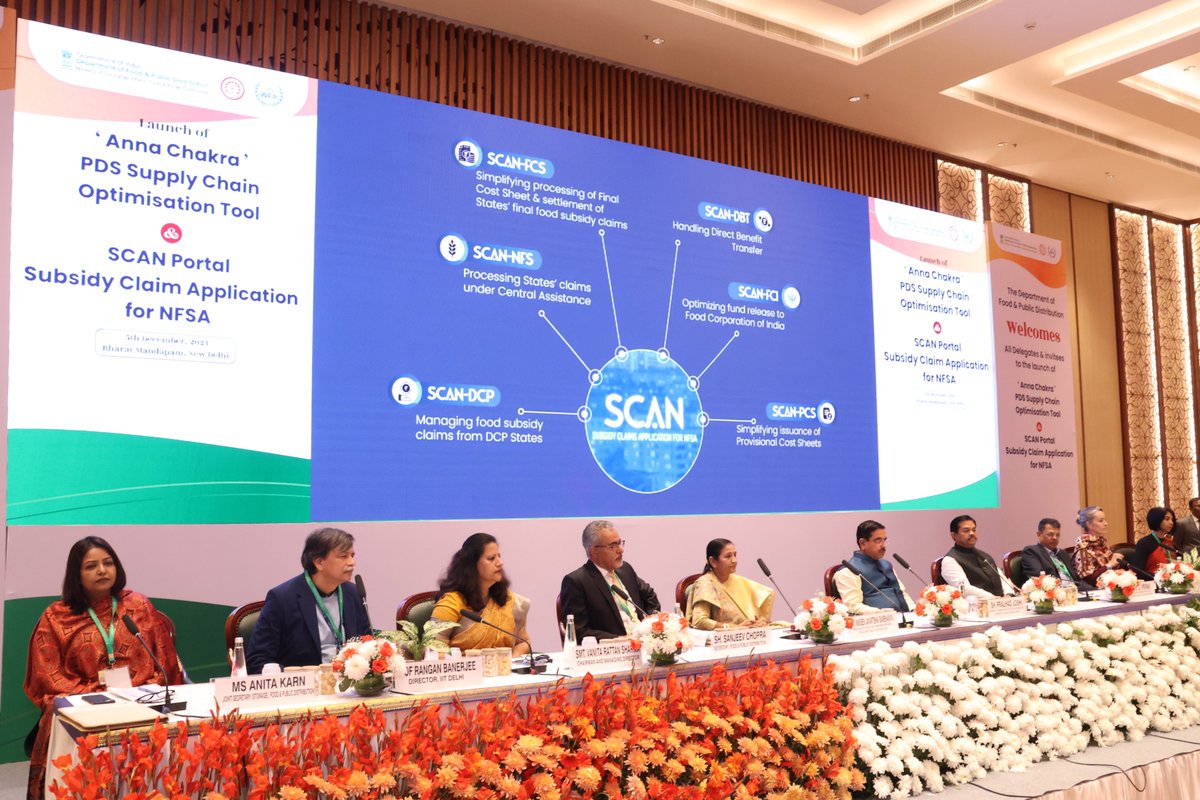 fooddeptgoi's tweet photo. Hon’ble Union Minister, Shri Pralhad Joshi launched the SCAN - Subsidy Claim Application for NFSA. 
#AnnaChakra #SCAN #InnovationInAction #DigitalIndia #FoodSecurity