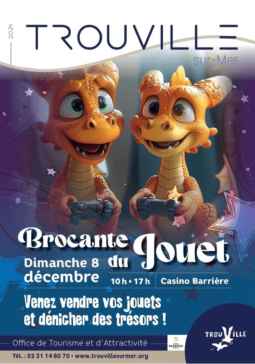 Rendez-vous le dimanche 8 décembre 2024, de 10h à 17h, pour une journée de bonnes affaires et de solidarit.

Dénichez des trésors tout en soutenant une bonne cause. Les exposants s’engagent à donner un jouet en bon état au profit des bénéficiaires d'une association. 🧩🚂
