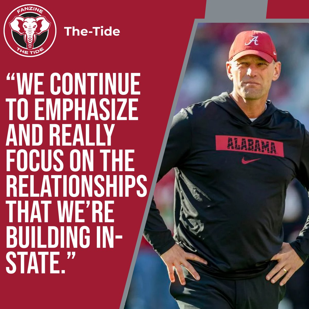 #Alabama HC Kalen DeBoer on in-state recruitment🗣️

“We continue to emphasize and really focus on the relationships that we’re building in-state, and in the region as well, but in-state state was the question, which I’m extremely excited about." #RollTide