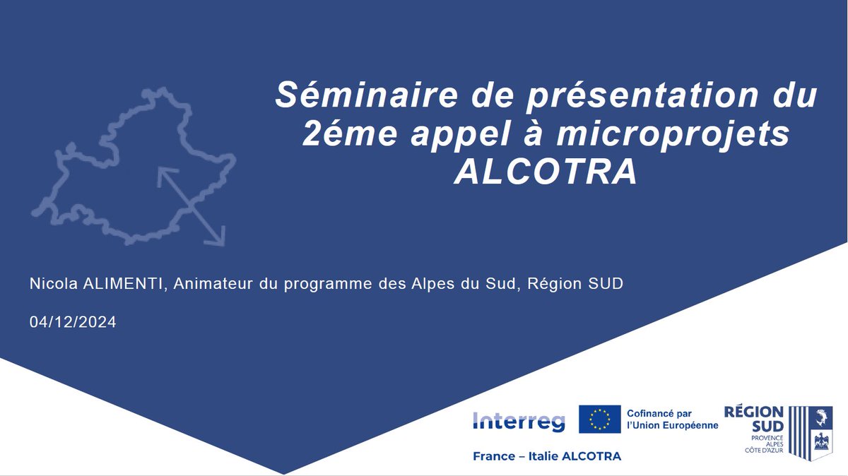 AnciLiguria's tweet photo. 🇫🇷 🇮🇹#Interreg #ALCOTRA: disponibili le slide illustrate ieri nel corso della presentazione del secondo bando microprogetti e approfondimento sul terzo bando progetti singoli
📥https://t.co/Vnsr4p1DJz https://t.co/huC6qoSYY0