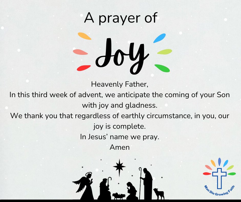 A prayer of Joy on week 3 of advent⭐️
#MDGFAdvent