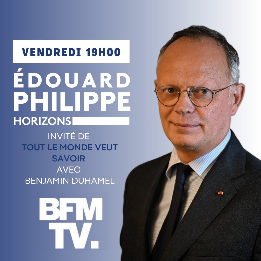 ⬇️ Vendredi 6 décembre à 19h, <a href="/EPhilippe_LH/">Edouard Philippe</a> prend la parole.