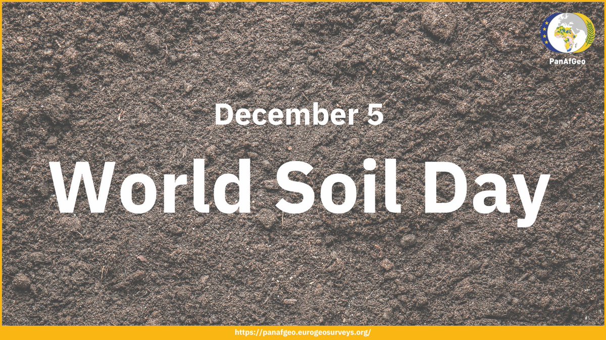Celebrating World Soil Day! 🌱🌍 Soil is crucial for ecosystems, agriculture, and climate resilience. Healthy soil supports biodiversity, food security, and climate action. Let us protect it for a sustainable future! #WorldSoilDay #PanAfGeo #ClimateAction #SoilHealth
