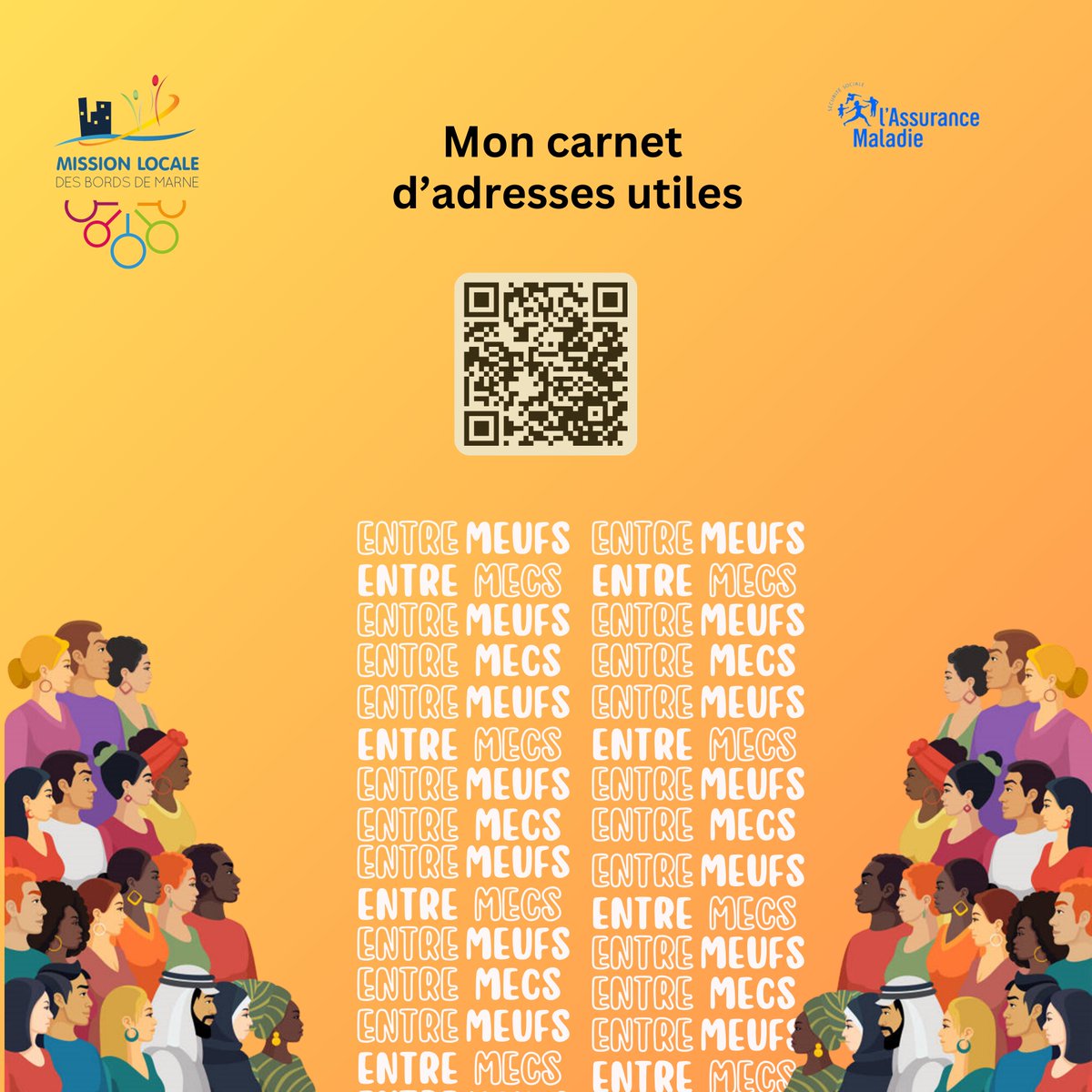 mlbdm94's tweet image. 📢 Jeudi 12 décembre : L’atelier qu’il ne faut pas manquer ! 💬✨

👩 Entre Meufs : le matin à 10h
👨 Entre Mecs : l’après-midi à 14h30
Rendez-vous à la Mission Locale des Bords de Marne
📍 2 rue Matisse, 94500 Champigny-sur-Marne