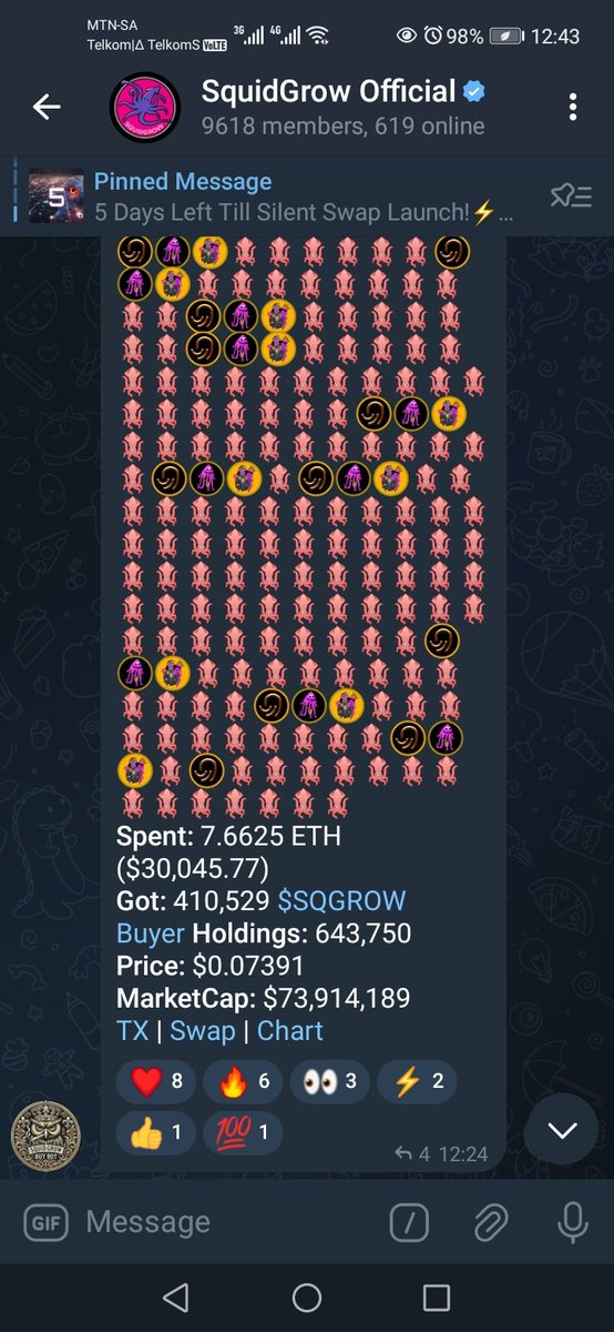 mathuled's tweet photo. @LukeEva88343491 @chinesexiaolu Crazy buys loading #SquidGrow we only getting started. https://t.co/dXFbvv3RCd