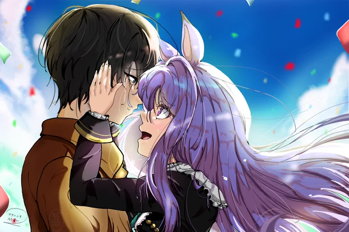 ちょっと遅いかもですがマックちゃんよく描きますあなたに届くメジロマックイーンがありましたらフォローお願い致します 