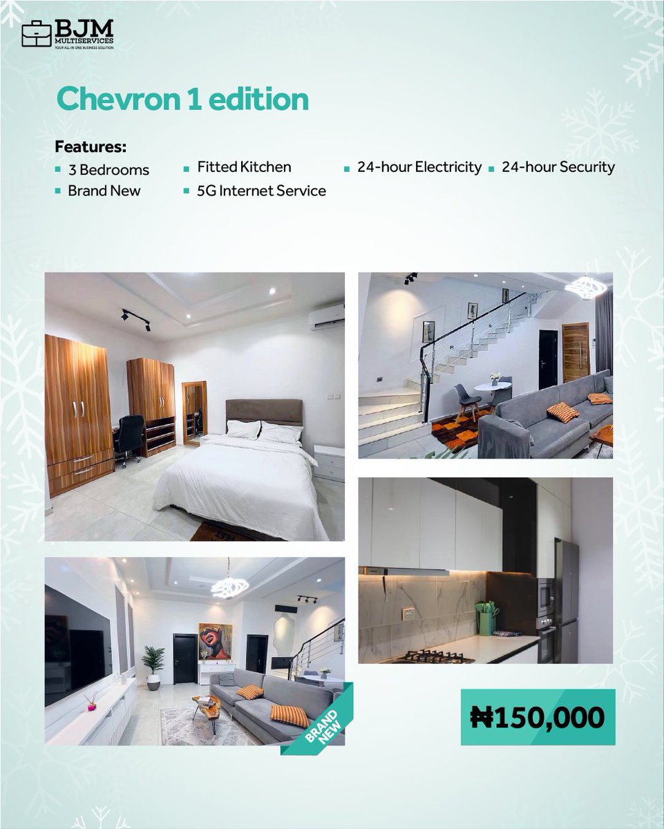 Bjmmultiservice's tweet image. We’re spreading cheer with these massive offers on all our apartments

Swipe to the last slide to view available offers! 

✨5% off when you book before December 12th

So hurry! DM us to book now! 📌

#Bjmmultiservices #SpotifyWrapped2024 #shortletsinlagos #Bitcoin