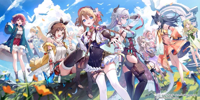 【 #レスレリアーナのアトリエ × #ふもコレ コラボ】にて特大マウスパッドのイラストを描かせていただきました!アトリエ主人公の皆様を描かせていただき大変光栄です。本日から予約開始となってますので是非チェックしてみてください。よろしくお願いします〜!特設ページ 