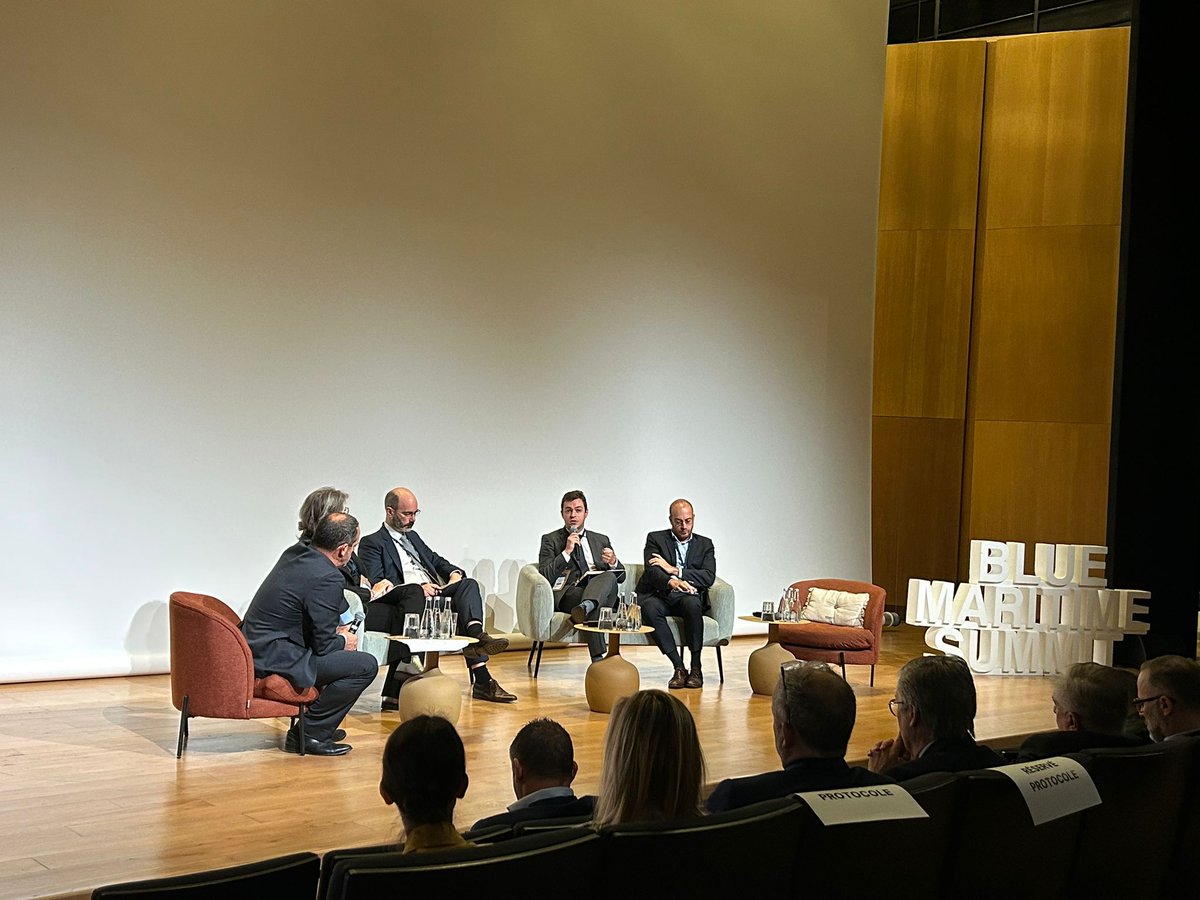 Nous sommes ce matin au #BlueMaritimeSummit à Marseille pour échanger sur l'adaptation aux nouvelles règlementations environnementales !  
#BMS24