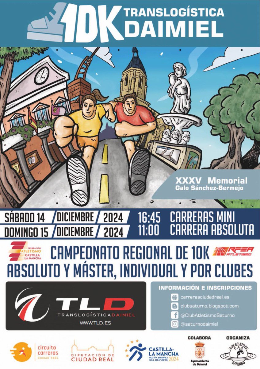 carrerascr's tweet photo. 👟 Ya os lo hemos dicho... #tucircuito 2024 se acaba y queremos veros en Daimiel! No faltéis a esta gran fiesta del atletismo popular! https://t.co/OhLWEobfEO #muchomasquecorrer https://t.co/J5HT4VHjhx