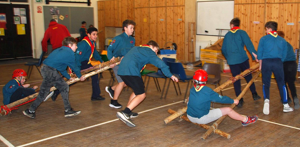 Settle Scouts have been cooking cheese dreams, bacon butties, blackbirds (fried jam sandwiches) and fried Nutella sarnies which all went down a treat! They also enjoyed learning how to tie knots so they could race chariots around their headquarters! <a href="/NYScouts/">North Yorkshire Scouts</a> <a href="/SettleWebsite/">Settle Website</a>