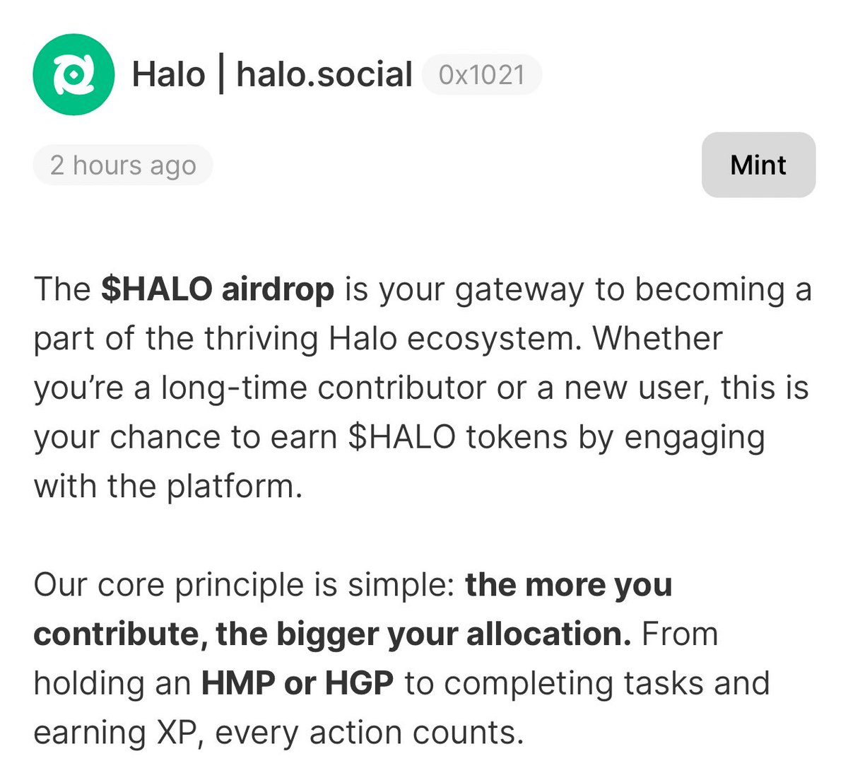 ROBERT (@red_manba) on Twitter photo Questions some friends have Asked me will “TGE is soon isn’t it too late to get enough points to qualify u for the airdrop ? “
This answers your question friends it’s never too late to become part of the ecosystem
#EVERYACTIONCOUNTS
stay active <a href="/HaloDotSocial/">Halo | halo.social 😇</a> Questions some friends have Asked me will “TGE is soon isn’t it too late to get enough points to qualify u for the airdrop ? “
This answers your question friends it’s never too late to become part of the ecosystem
#EVERYACTIONCOUNTS
stay active <a href="/HaloDotSocial/">Halo | halo.social 😇</a>