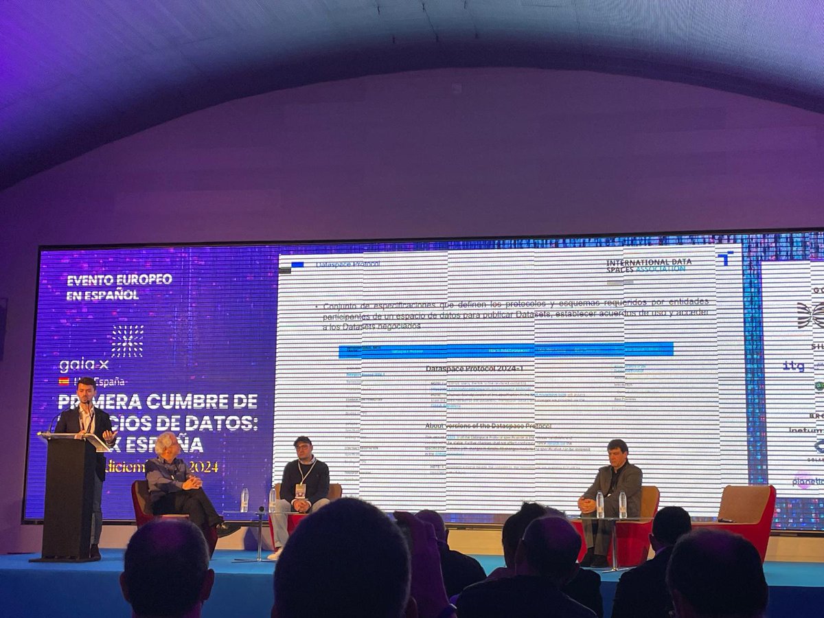 TeknikerOficial's tweet image. 🔝Tekniker ha participado esta semana en la 1ª Cumbre de #EspaciosDeDatos, en la que nuestro compañero G. Gil presentó el &quot;Tekniker Dataspace Connector&quot; y recibimos un premio honorífico por el proyecto “Towards Trustworthy and Sovereign Data Sharing”. gaiax-spain.com/primera-cumbre…