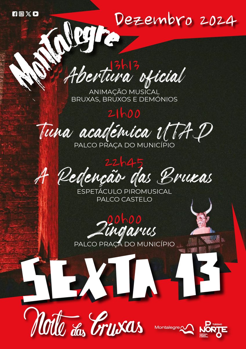 MONTALEGRE | "SEXTA 13" | PROGRAMA
#municipiodemontalegre #montalegre #montalegre2024eventos #sexta13montalegre #visitmontalegre #visitportugal #Portugal