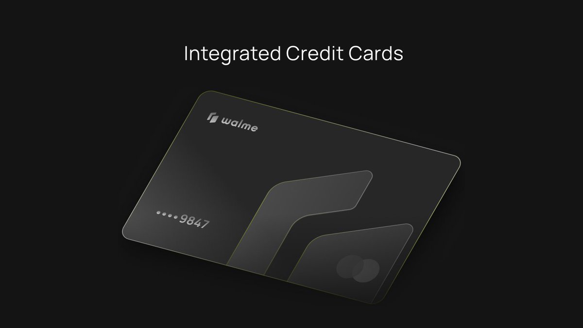 3/ 💳 Integrated Credit Cards

No more manual conversions or complex transfers! Walme's integrated credit card lets you instantly convert crypto to fiat for real-world purchases. Shop, pay bills, and more - without the hassle of moving funds between wallets.