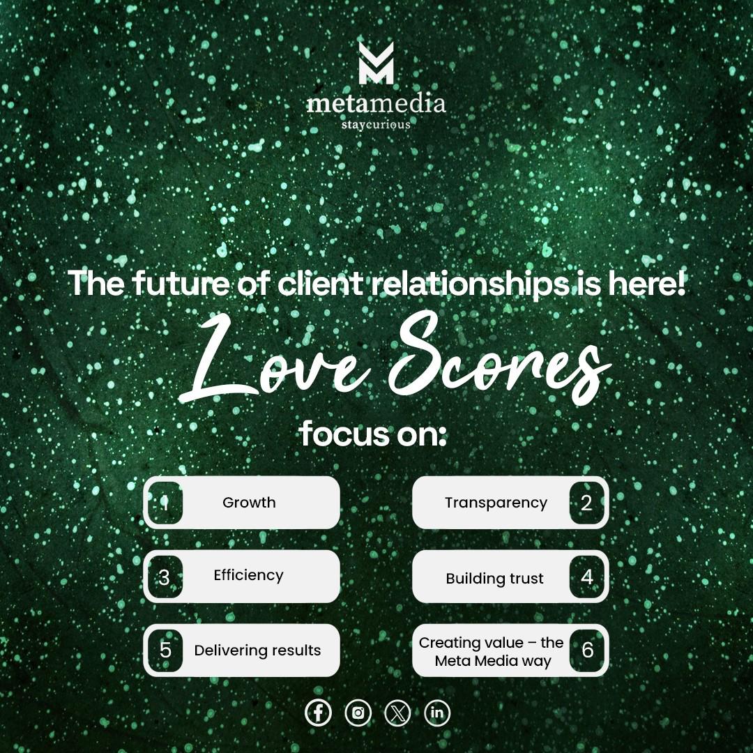 meta_za's tweet photo. 🌟 The future of client relationships is here! 🌟

With Love Scores, we focus on growth, trust, results, and creating real value. Let’s redefine success, the Meta Media way! 💚

#LoveScores #ClientSuccess #MetaMedia https://t.co/VsA6KAypEs