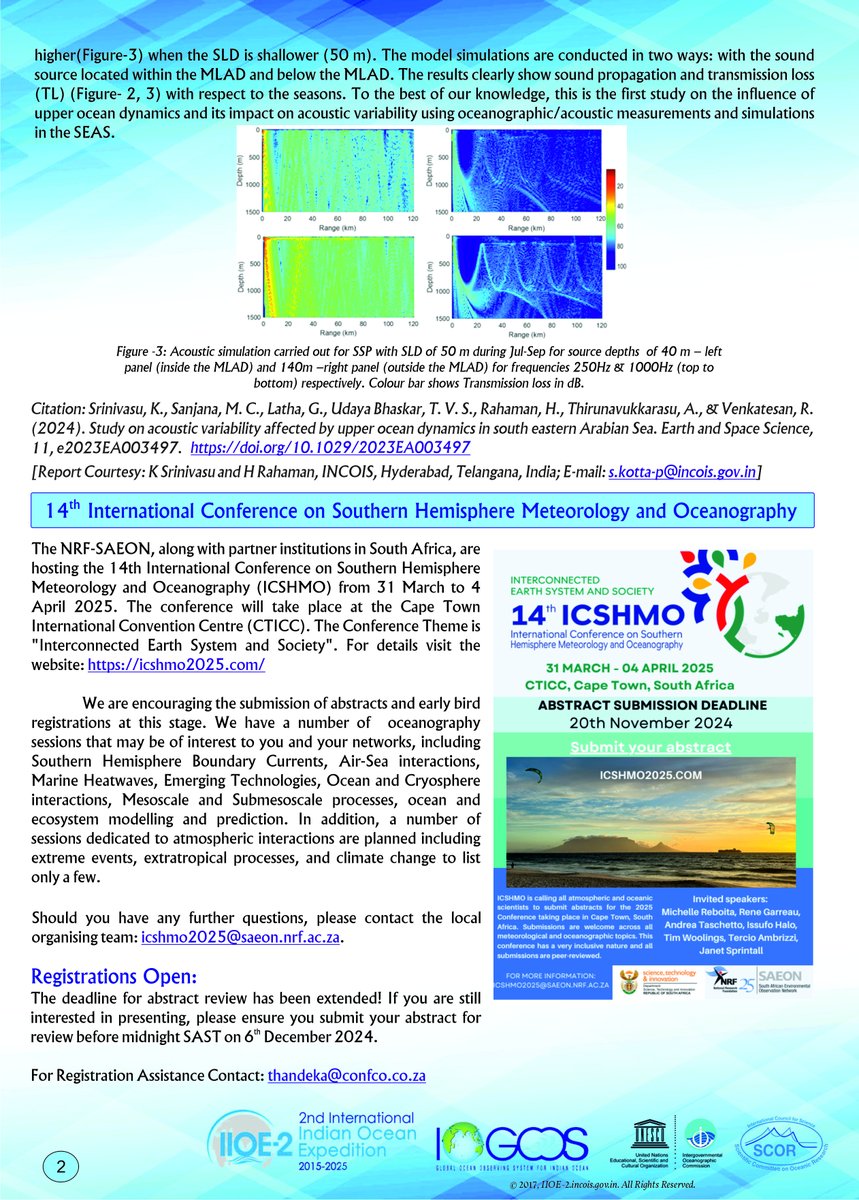 iioe_2's tweet photo. *** IIOE-2 NewsLetter Volume-8, Issue-11,November, 2024 ***
The Latest Update from International Indian Ocean Expedition-2 is at https://t.co/wAUFoDEAXj
@ESSO_INCOIS @moesgoi @Ravi_MoES @PIB_India @PIBEarthScience @tummalasrini @iioe_2 https://t.co/07kRLZxfPa